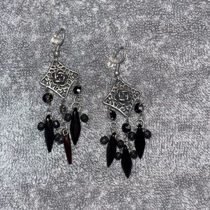 Elegant Black Dangle Earrings